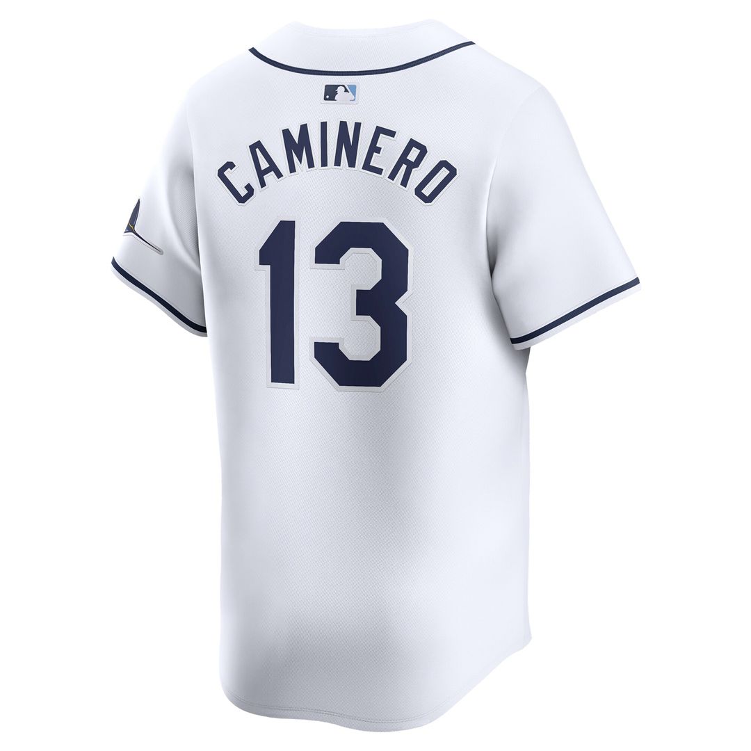 Tampa Bay Rays Junior Caminero Nike Youth Home Limited Jersey - White
