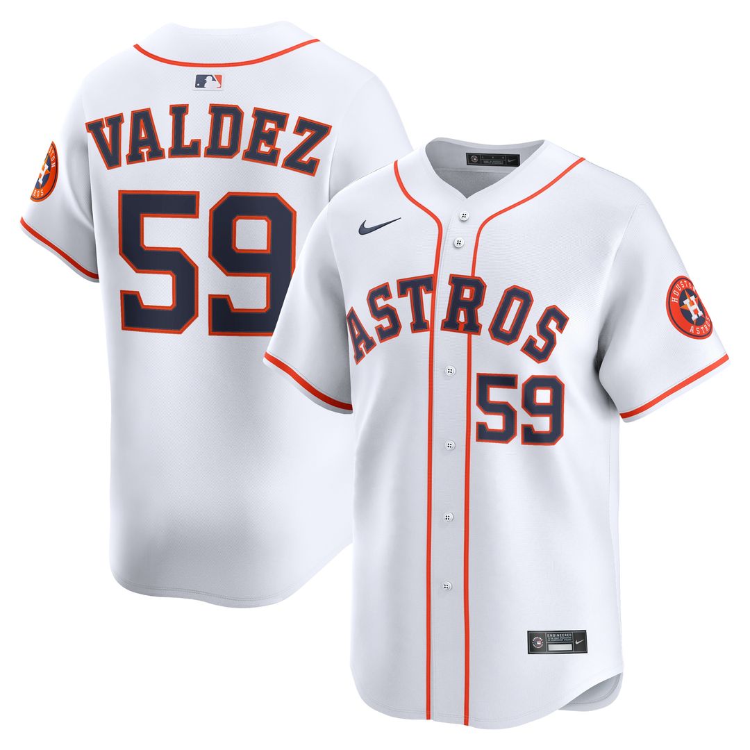 Houston Astros Framber Valdez Nike Home Limited Jersey - White
