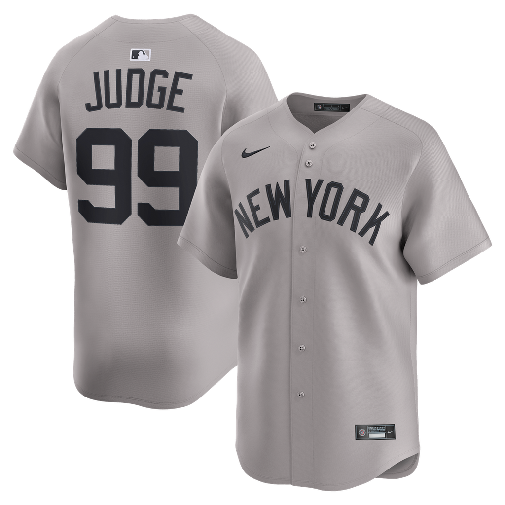 New York Yankees Aaron Judge Nike Road Limited Jersey - Gray