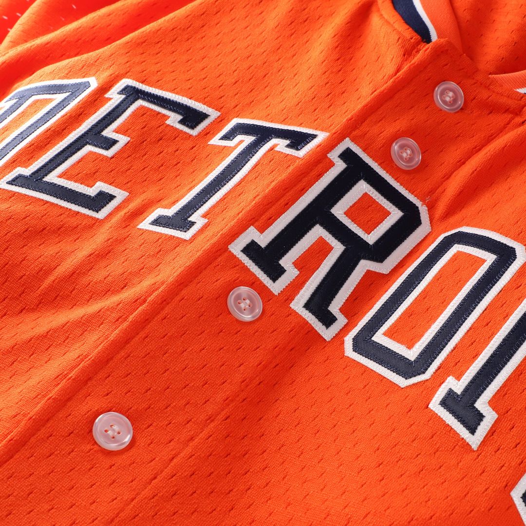 Detroit Tigers Kirk Gibson Mitchell & Ness Cooperstown Mesh Batting Practice Button-Up Jersey - Orange