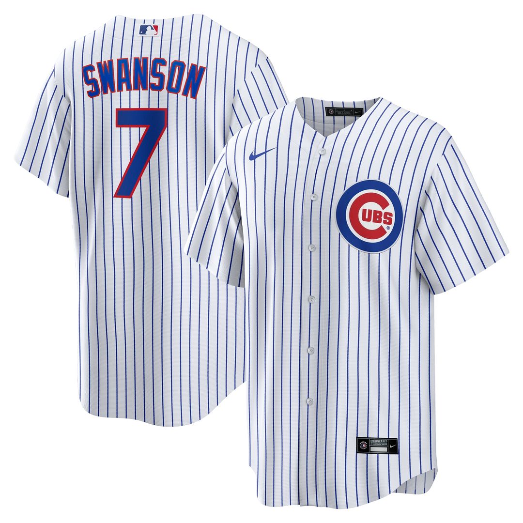 Chicago Cubs Dansby Swanson Nike Replica Jersey - White