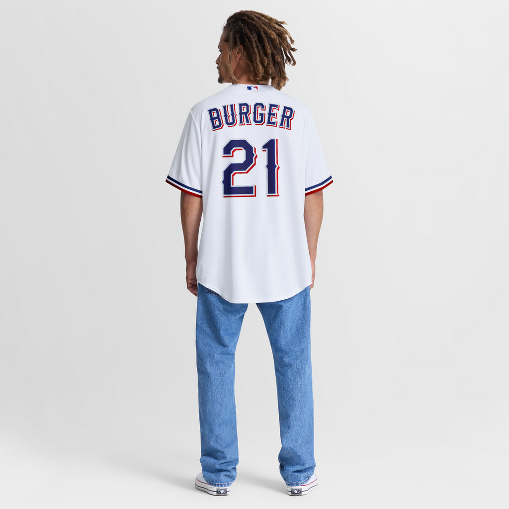 Texas Rangers Jake Burger Nike Home Replica Jersey - White