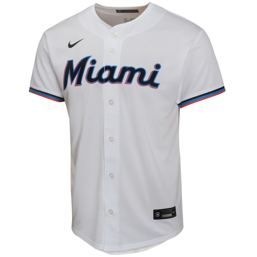 Miami Marlins Sandy Alcantara Nike Youth Home Game Jersey - White