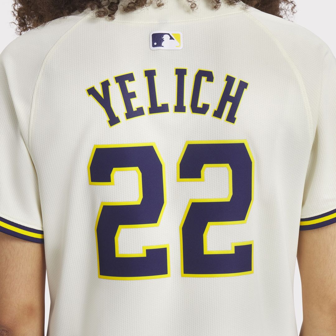 Milwaukee Brewers Christian Yelich Nike Women's Home Limited Jersey - Cream