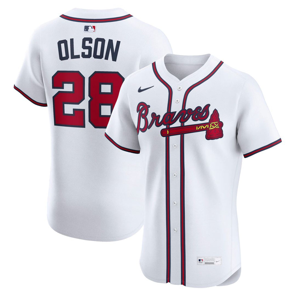 Atlanta Braves Matt Olson Nike Home Elite Jersey - White