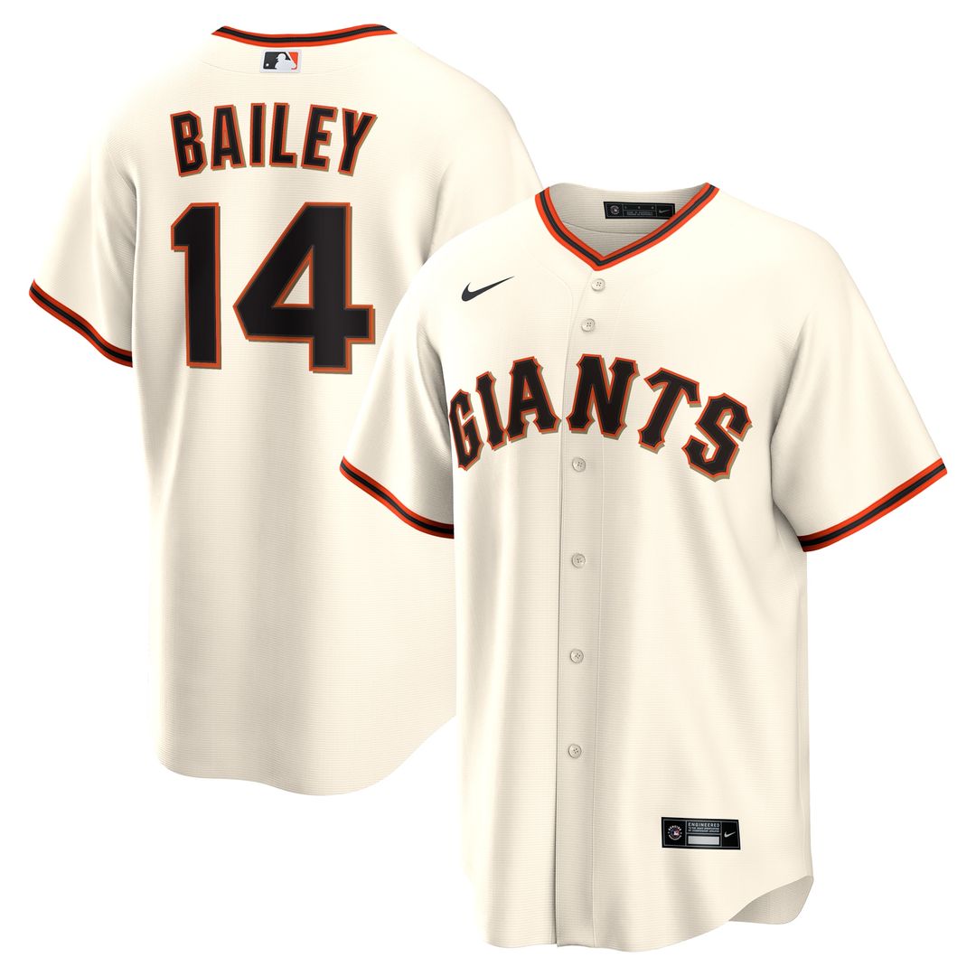 San Francisco Giants Patrick Bailey Nike Home Replica Jersey - Cream