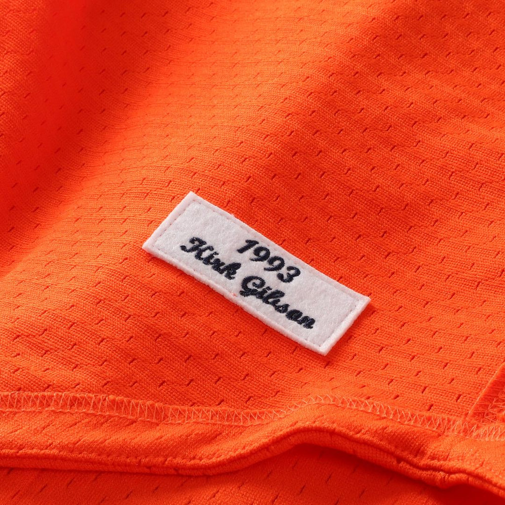 Detroit Tigers Kirk Gibson Mitchell & Ness Cooperstown Mesh Batting Practice Button-Up Jersey - Orange