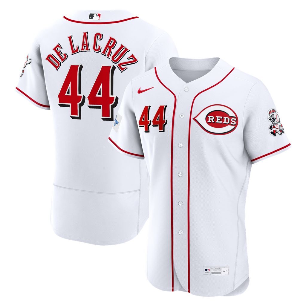Cincinnati Reds Elly De La Cruz Nike Alternate Authentic Sponsor Patch Jersey - Red