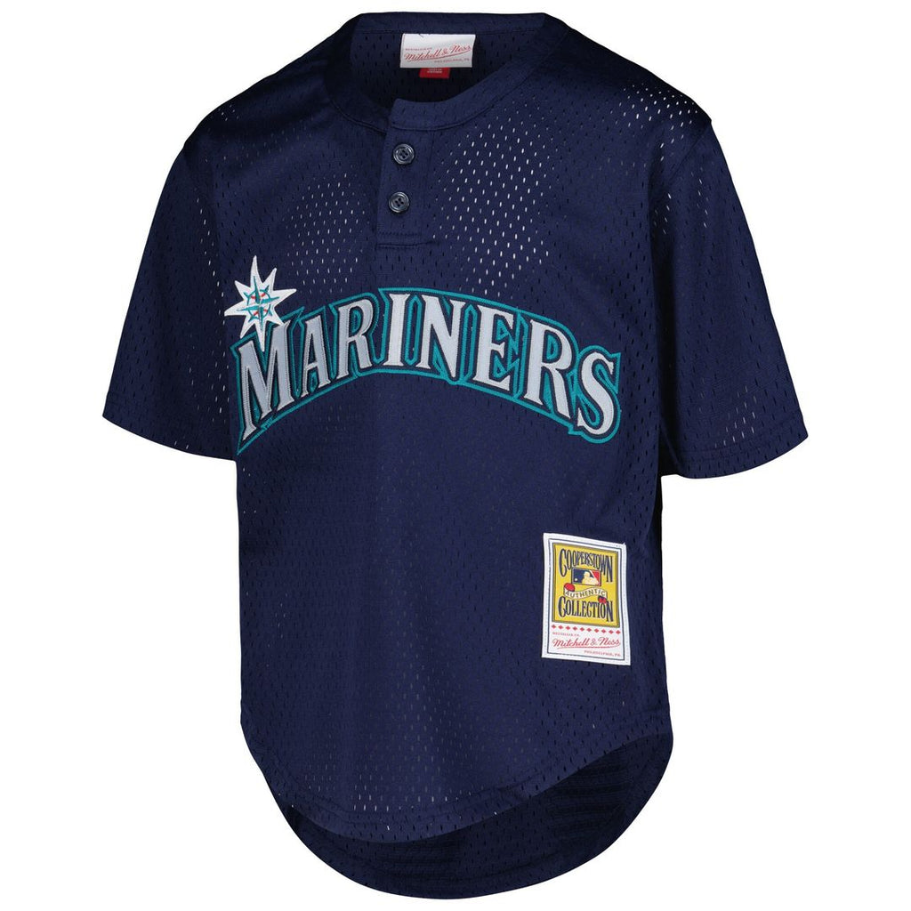 Seattle Mariners Ken Griffey Jr. Mitchell & Ness Youth Cooperstown Mesh Batting Practice Jersey - Navy