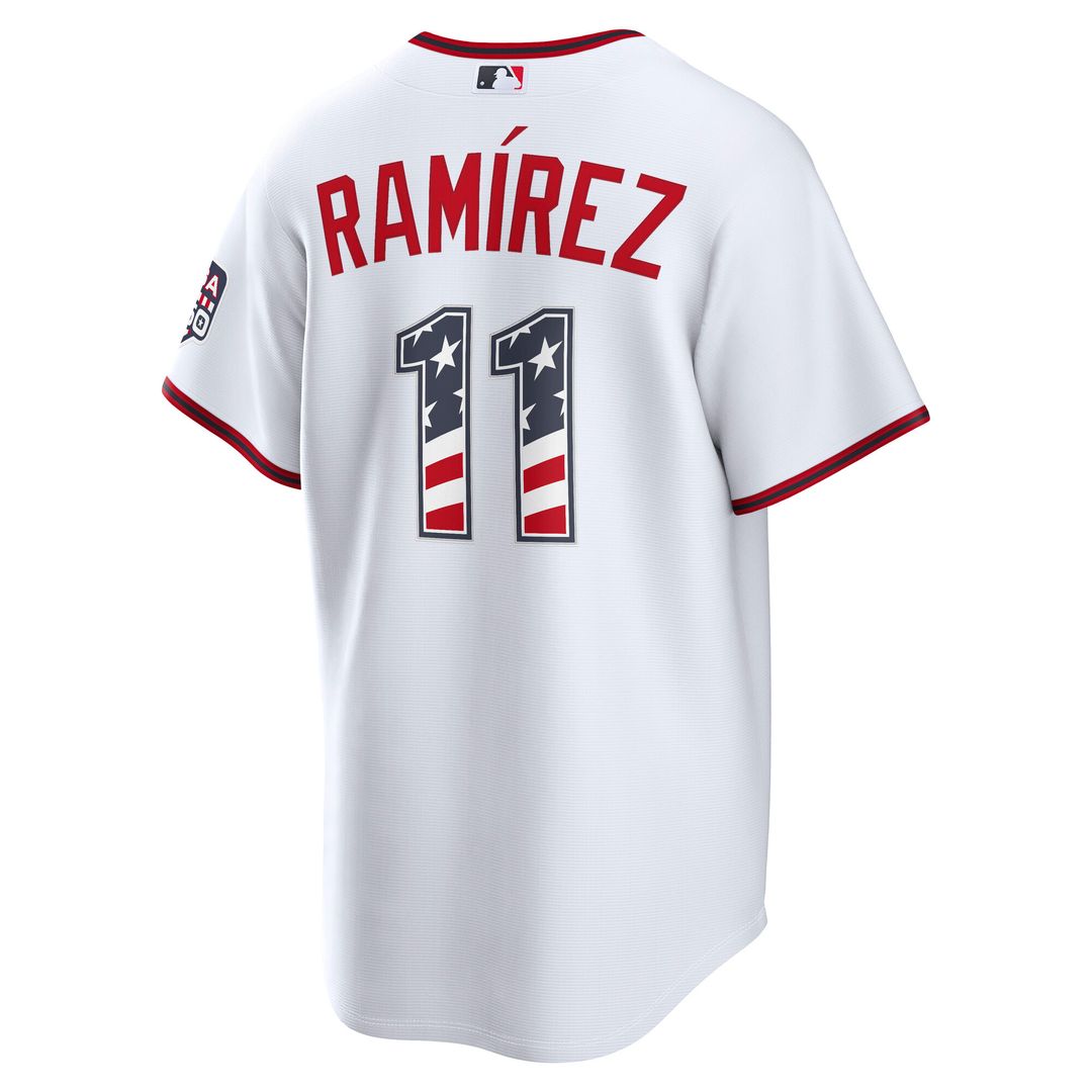 Cleveland Guardians José Ramírez Nike USA 250 Fourth of July Home Stadium Jersey - White