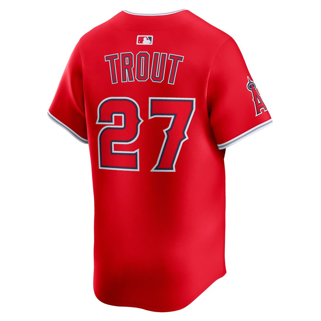 Los Angeles Angels Mike Trout Nike Alternate Limited Jersey - Red