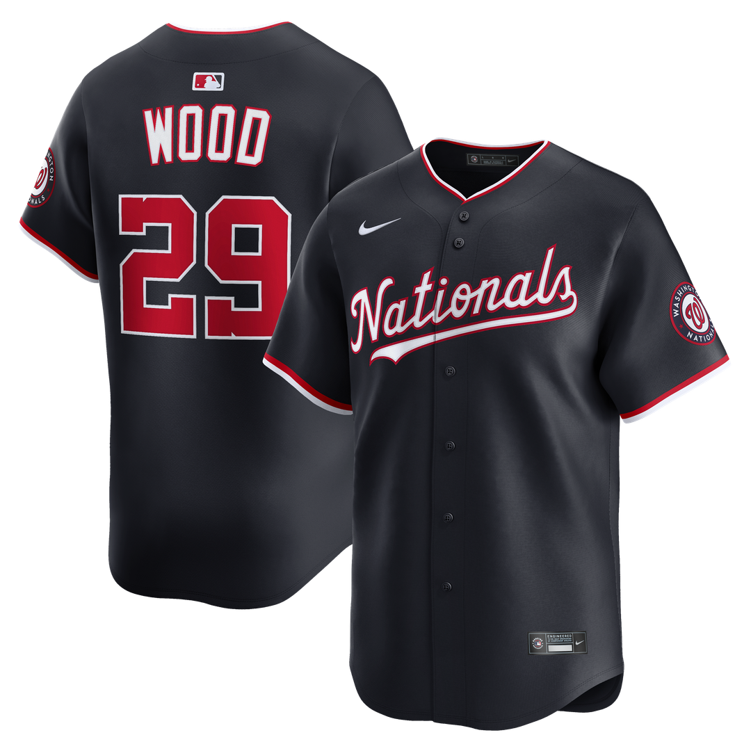 Washington Nationals James Wood Nike Alternate Limited Jersey - Navy