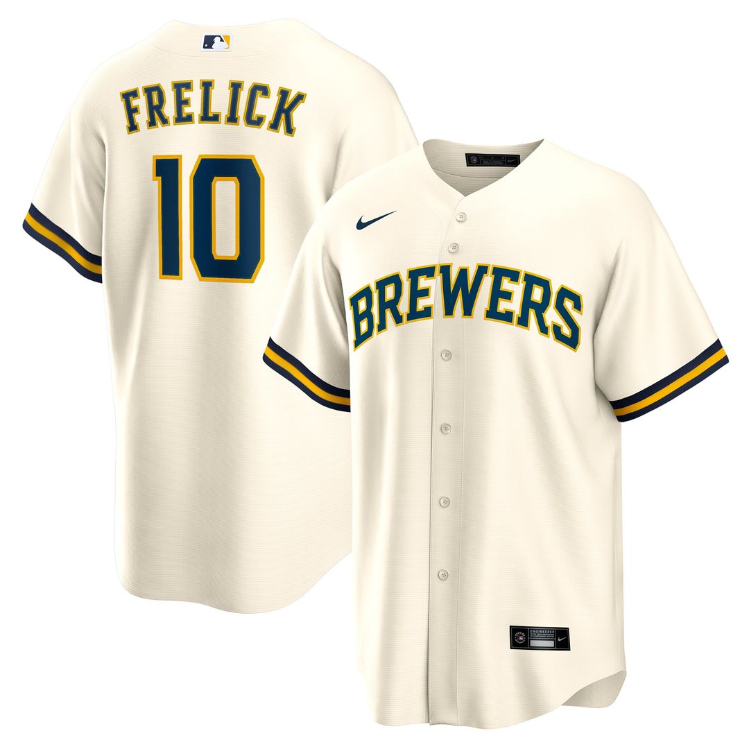 Milwaukee Brewers Sal Frelick Nike Home Replica Jersey - Cream