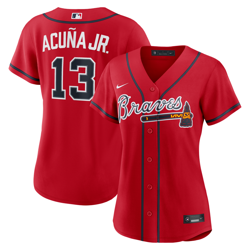 Atlanta Braves Ronald Acuña Jr. Nike Women's Alternate Replica Jersey - Navy