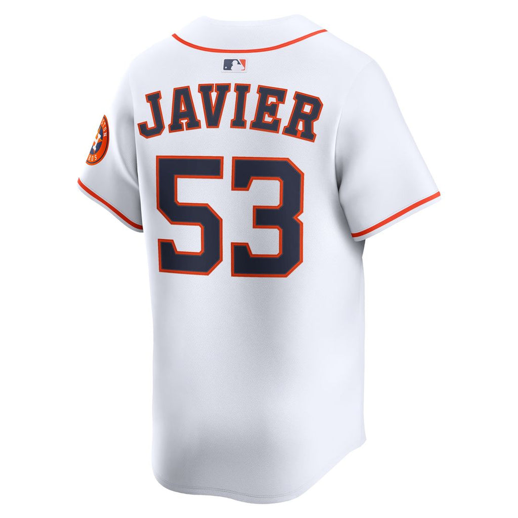 Houston Astros Cristian Javier Nike Home Limited Jersey - White