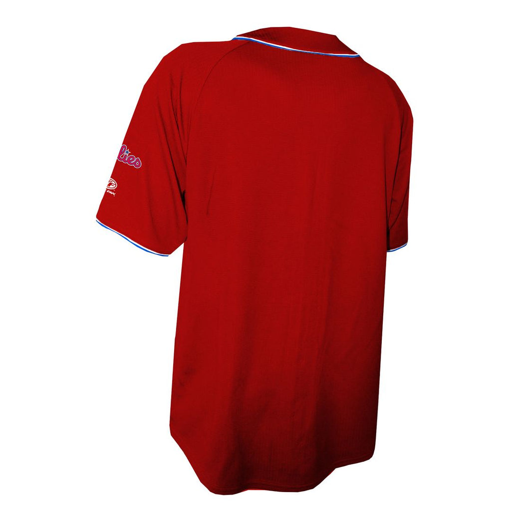 Philadelphia Phillies Stitches Team Color Full - Button Fashion Jersey - Red