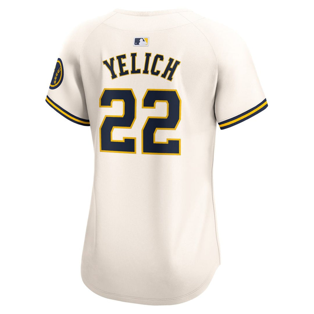 Milwaukee Brewers Christian Yelich Nike Women's Home Limited Jersey - Cream