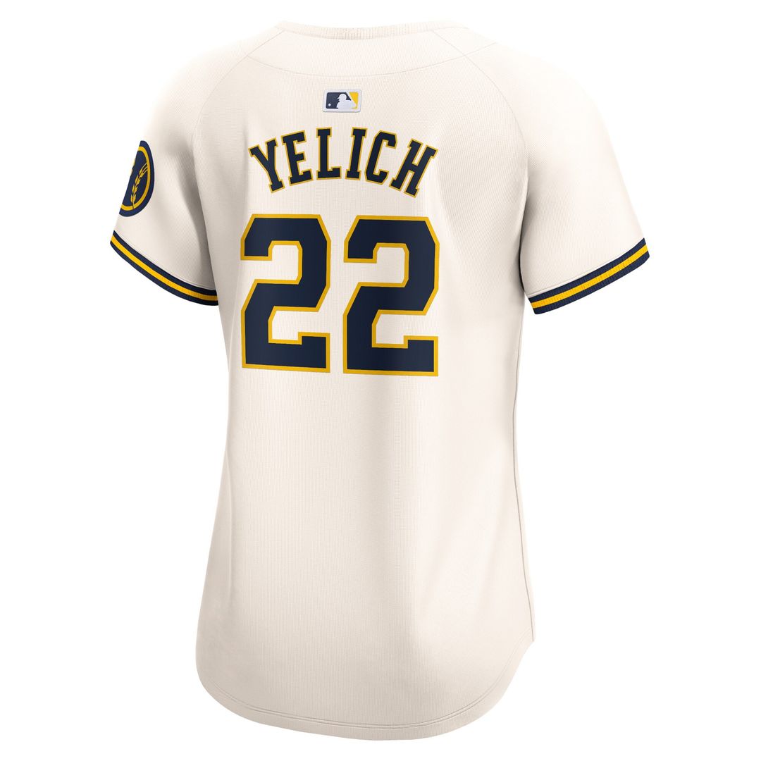 Milwaukee Brewers Christian Yelich Nike Women's Home Limited Jersey - Cream