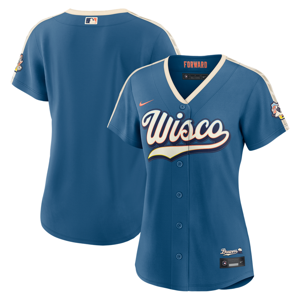 Milwaukee Brewers Nike Women's 2026 City Connect Stadium Jersey - Mineral Blue