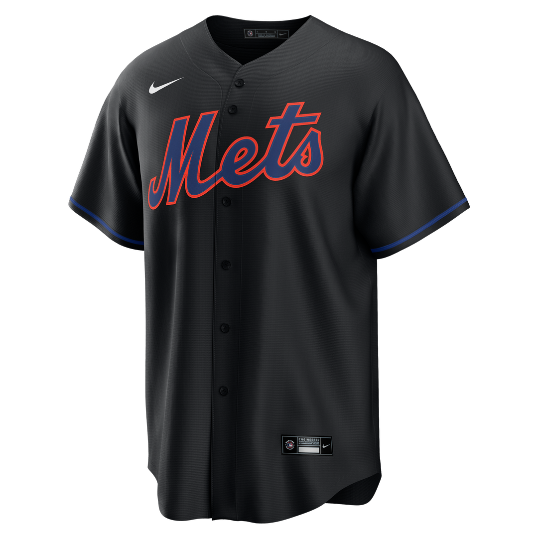 New York Mets Starling Marte Nike Alternate Replica Jersey - Black