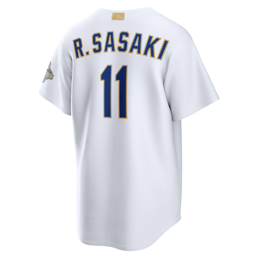 Los Angeles Dodgers Roki Sasaki Nike 2026 Gold Collection Stadium Jersey - White