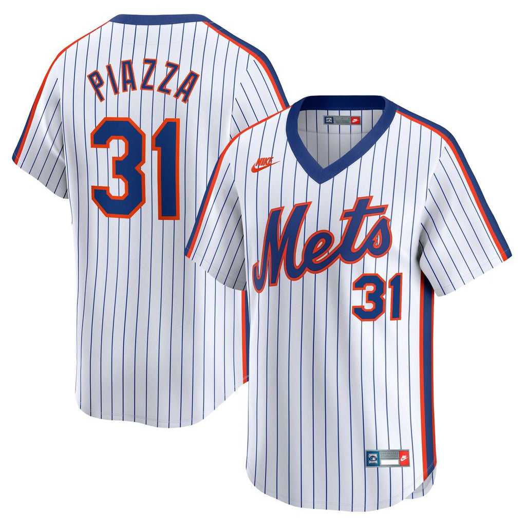 New York Mets Mike Piazza Nike Throwback Cooperstown Limited Jersey - White