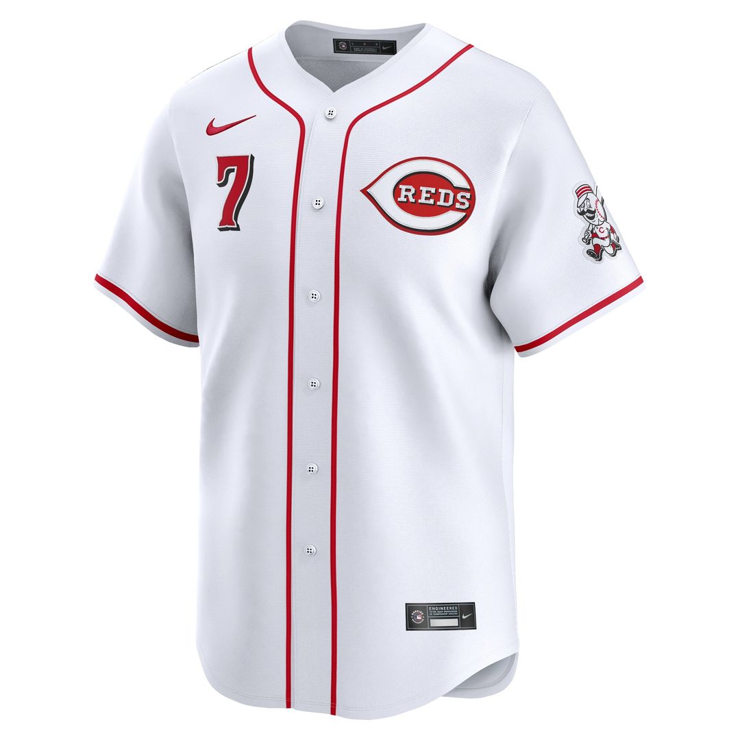 Cincinnati Reds Spencer Steer Nike Home Limited Jersey - White