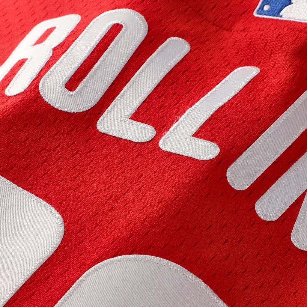 Philadelphia Phillies Jimmy Rollins Mitchell & Ness Cooperstown Mesh Batting Practice Button-Up Jersey - Red