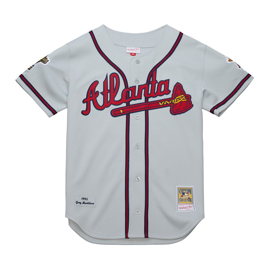 Atlanta Braves Greg Maddux Mitchell & Ness 1995 Throwback Authentic Jersey - Gray