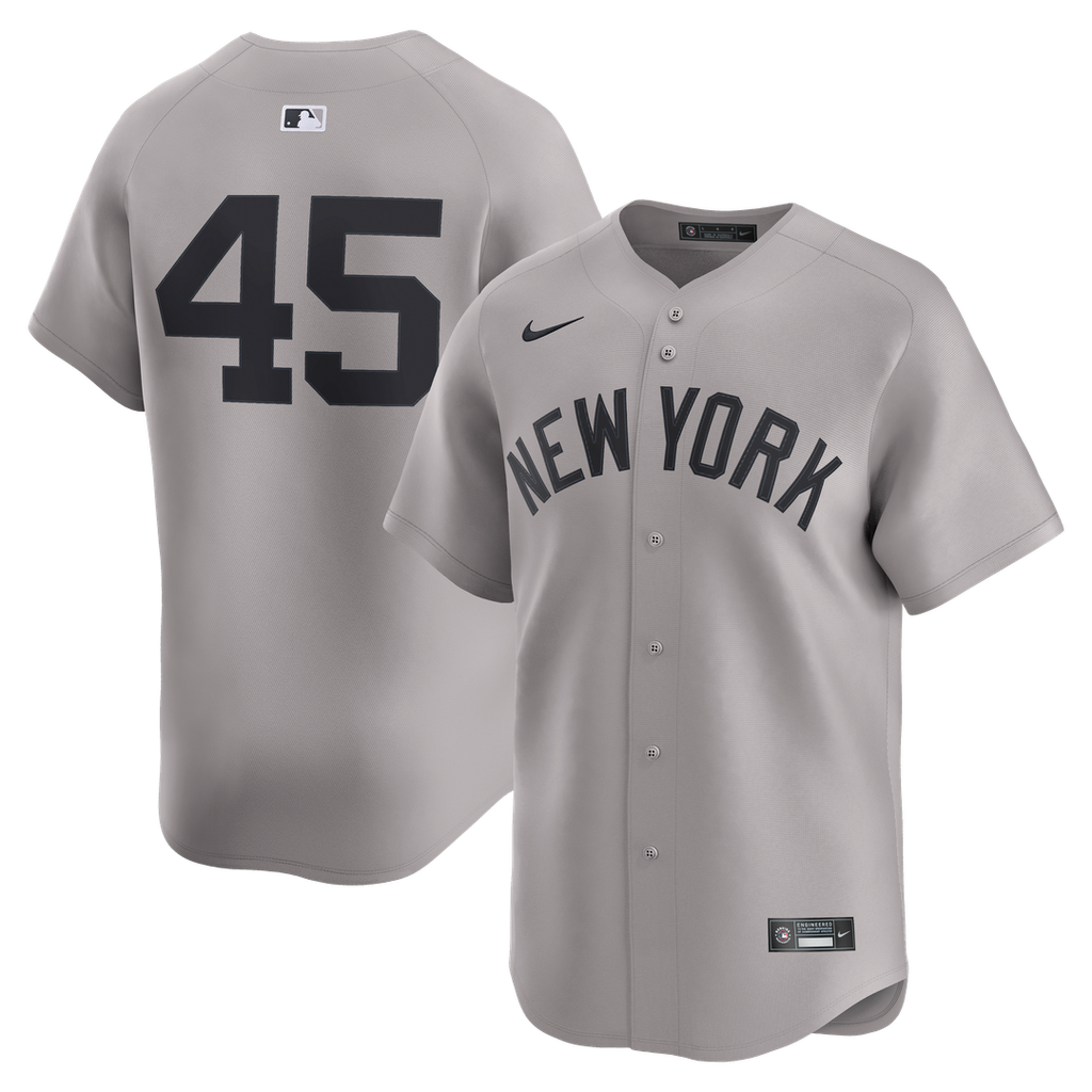 New York Yankees Gerrit Cole Nike Road Limited Jersey - Gray