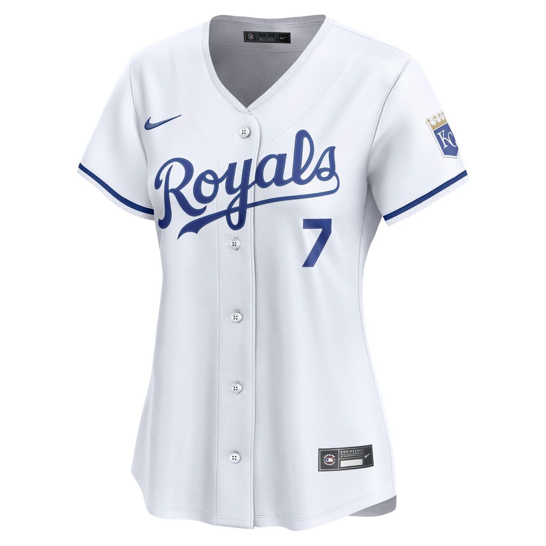 Kansas City Royals Bobby Witt Jr. Nike Women's Home Limited Jersey - White