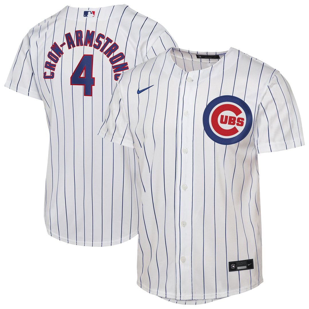Chicago Cubs Pete Crow - Armstrong Nike Youth Home Replica Jersey - White