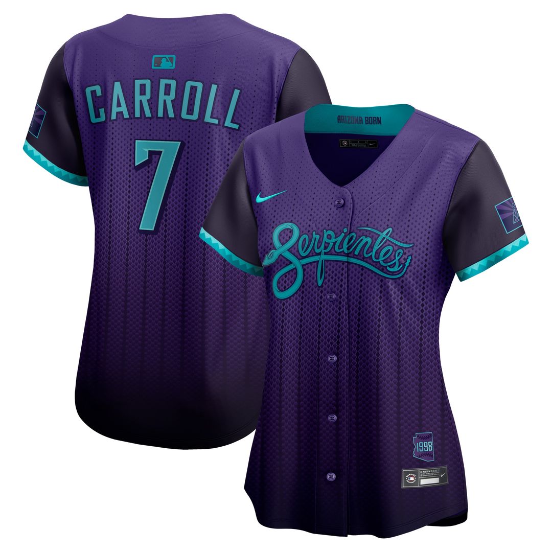 Arizona Diamondbacks Corbin Carroll Nike Women's 2025 City Connect Limited Jersey - Purple