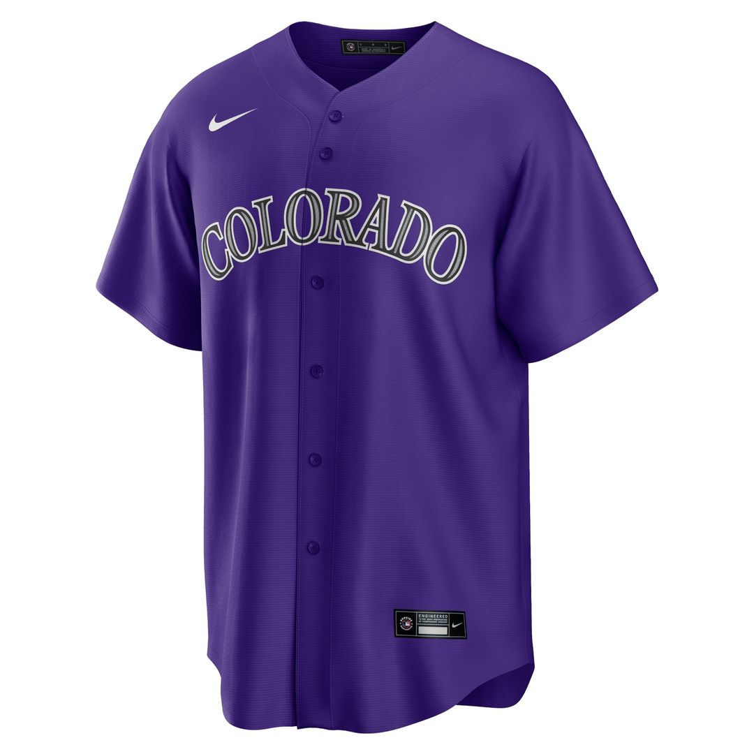Colorado Rockies Kris Bryant Nike Alternate Replica Jersey - Purple