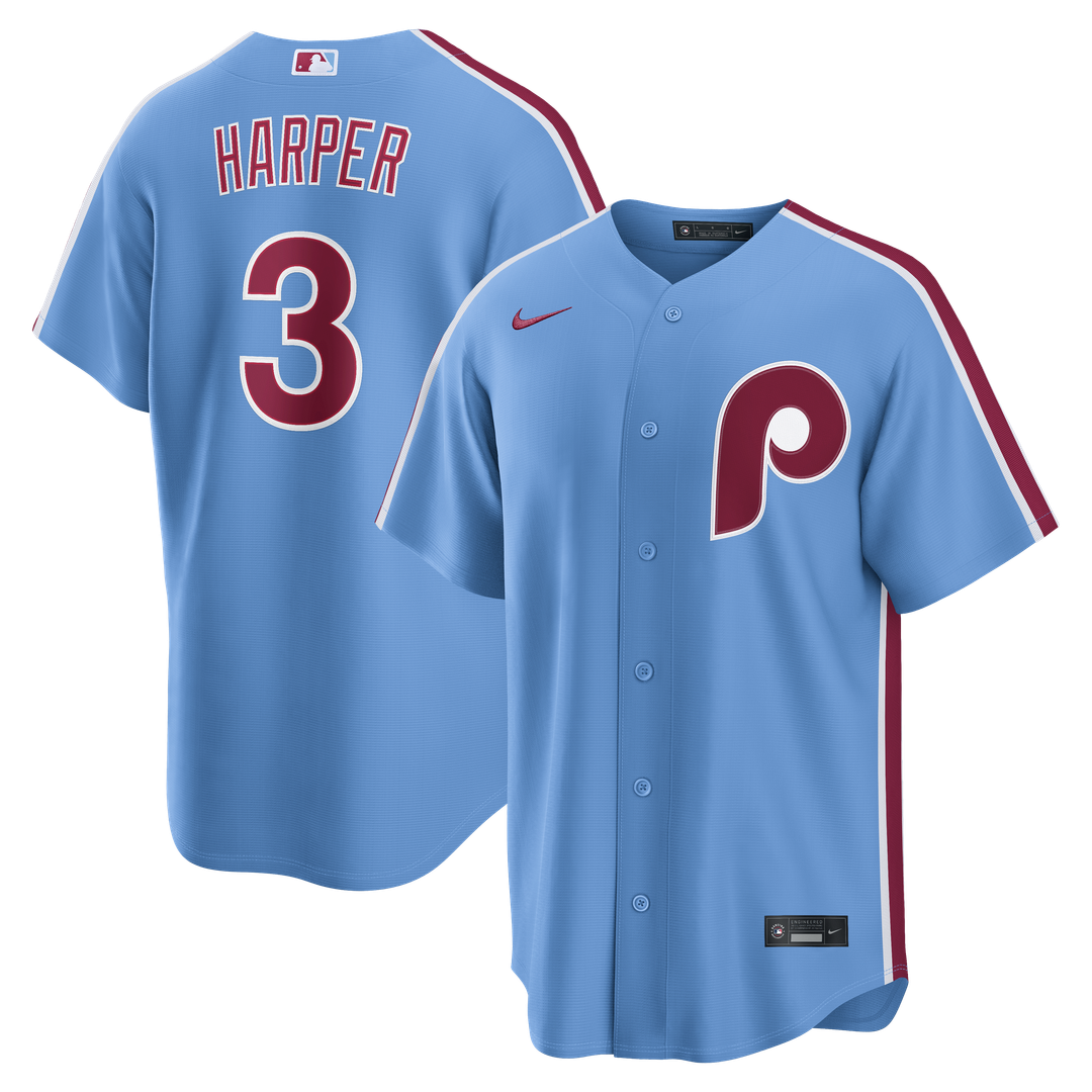 Philadelphia Phillies Bryce Harper Nike Alternate Replica Jersey - Light Blue