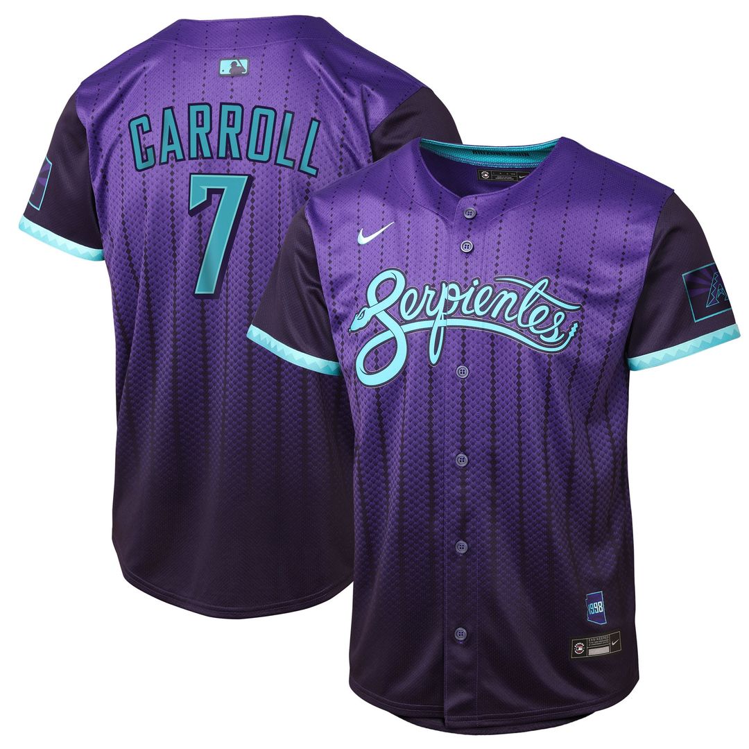 Arizona Diamondbacks Corbin Carroll Nike Youth 2025 City Connect Limited Jersey - Purple