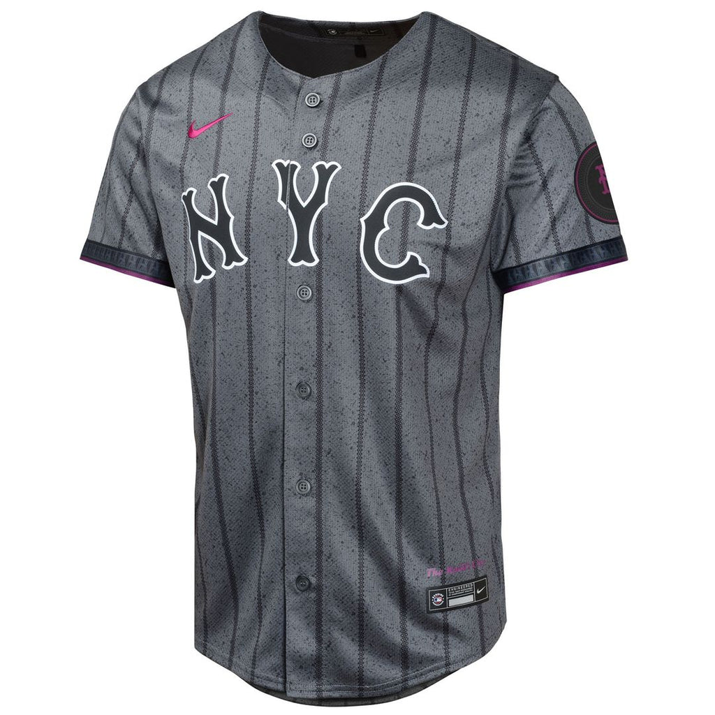 New York Mets Brandon Nimmo Nike Youth 2024 City Connect Limited Jersey - Graphite