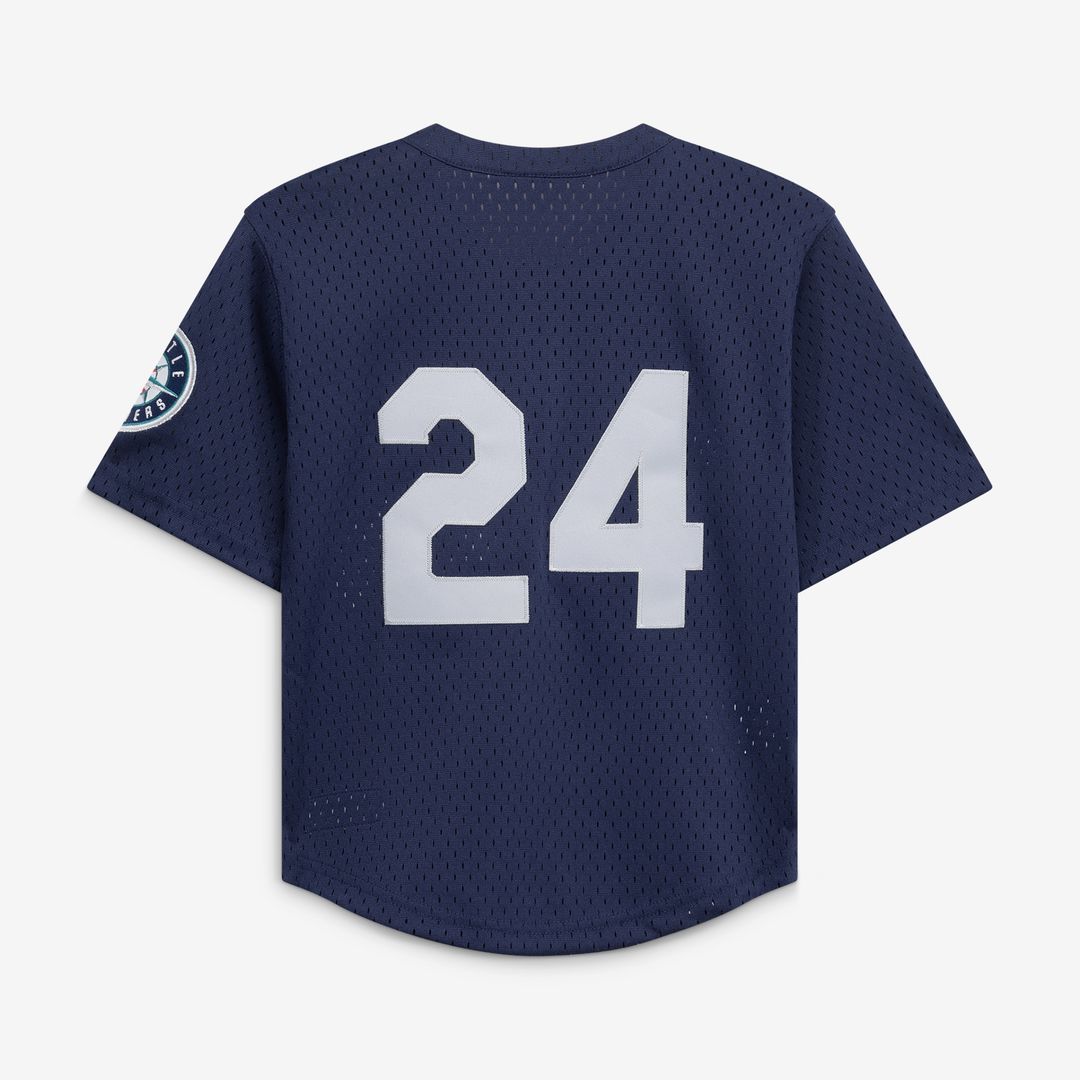 Seattle Mariners Ken Griffey Jr. Mitchell & Ness Preschool Cooperstown Mesh Batting Practice Jersey - Navy
