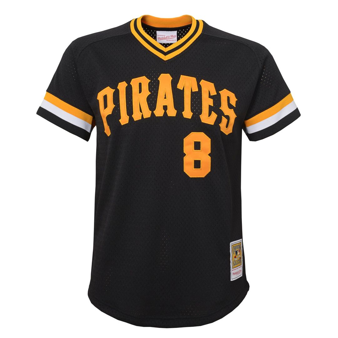 Pittsburgh Pirates Willie Stargell Mitchell & Ness Youth Cooperstown Mesh Batting Practice Jersey - Black
