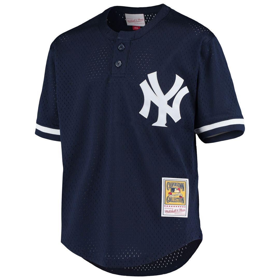 New York Yankees Derek Jeter Mitchell & Ness Youth Cooperstown Mesh Batting Practice Jersey - Navy
