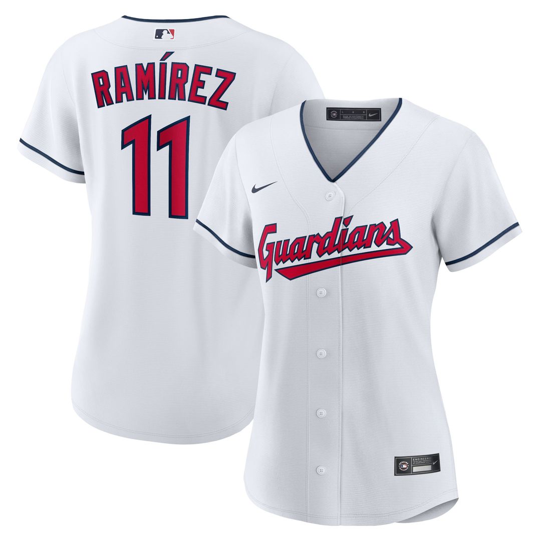 Cleveland Guardians Jose Ramirez Nike Women's Home Replica Jersey - White