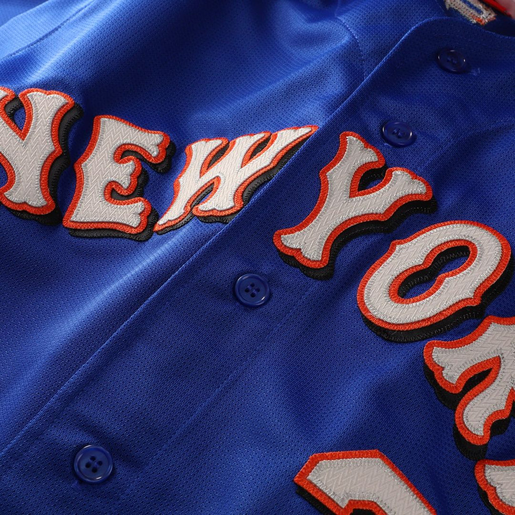 New York Mets Mike Piazza Mitchell & Ness Cooperstown Mesh Batting Practice Button-Up Jersey - Royal