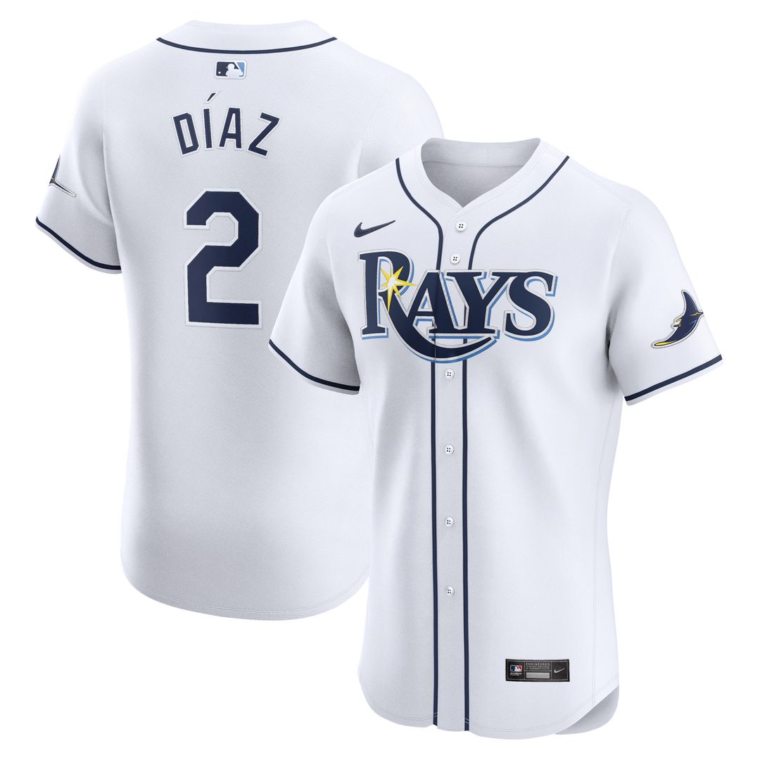 Tampa Bay Rays Yandy Diaz Nike Home Elite Jersey - White