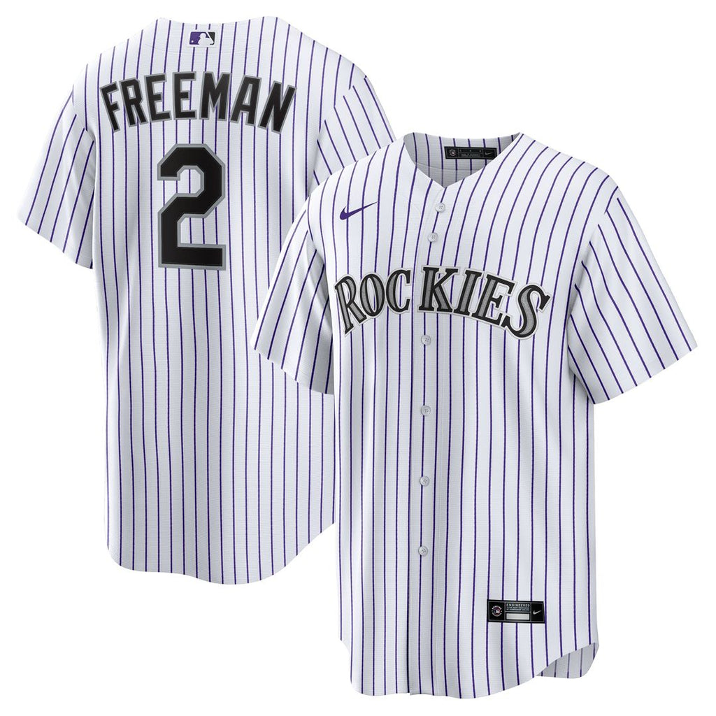 Colorado Rockies Tyler Freeman Nike Home Replica Jersey - White