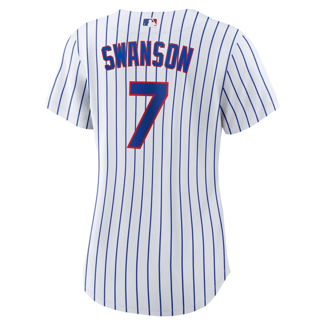 Chicago Cubs Dansby Swanson Nike Women's Home Replica Jersey - White/Royal
