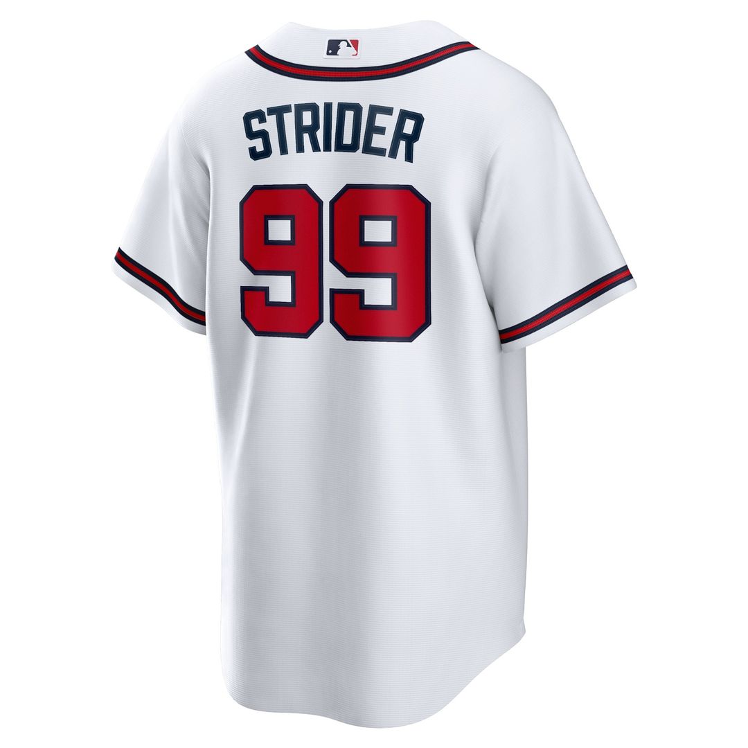 Atlanta Braves Spencer Strider Nike Replica Jersey - White