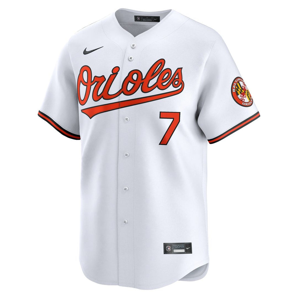 Baltimore Orioles Jackson Holliday Nike Home Limited Jersey - White