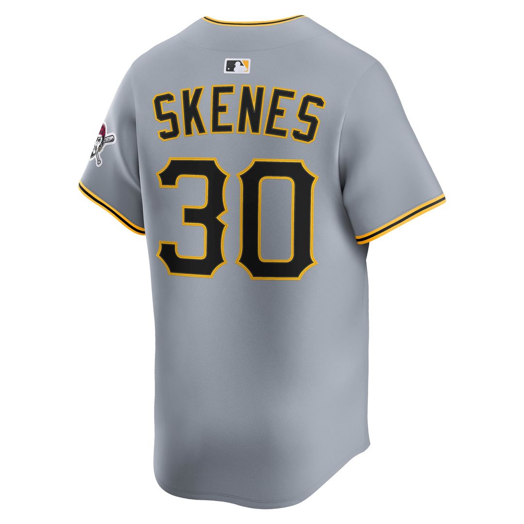 Pittsburgh Pirates Paul Skenes Nike Road Limited Jersey - Gray