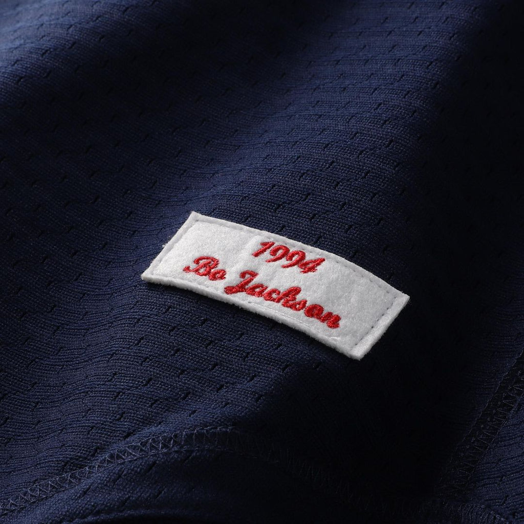 Bo Jackson California Angels Mitchell & Ness Cooperstown Mesh Batting Practice Button-Up Jersey - Navy