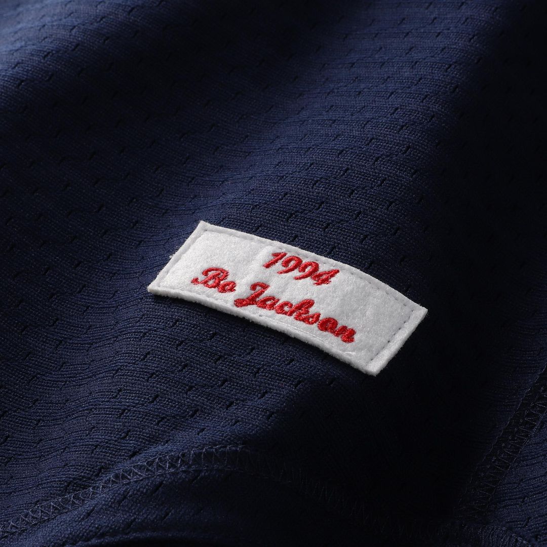 Bo Jackson California Angels Mitchell & Ness Cooperstown Mesh Batting Practice Button-Up Jersey - Navy